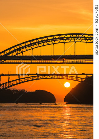 Dawn of Saikai Bridge 62917683