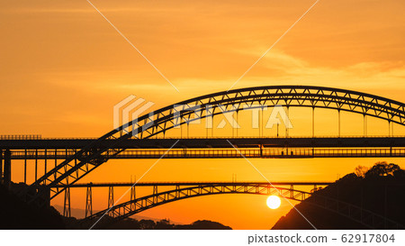 Dawn of Saikai Bridge 62917804