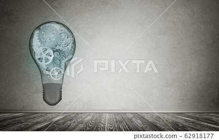 Concept of lightbulb as symbol of new idea. 62918177