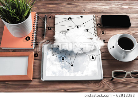 Social communication and global networking concept Social communication and global networking concept 62918388