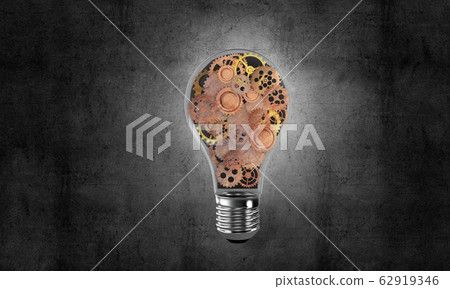 Concept of lightbulb as symbol of new idea. Concept of lightbulb as symbol of new idea. 62919346