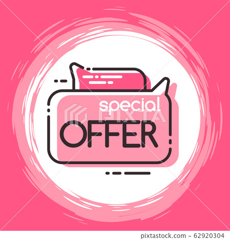 Geometric vector bubble isolated special offer tag 62920304