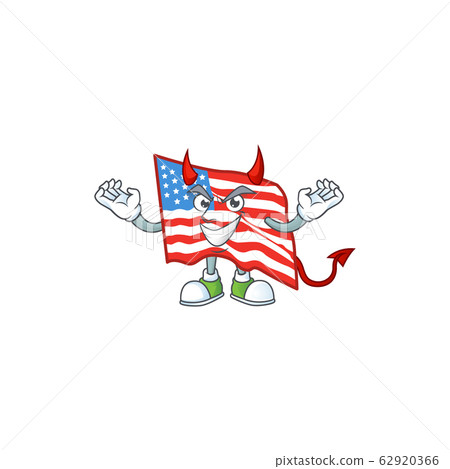 A cruel devil USA flag Cartoon character design A cruel devil USA flag Cartoon character design 62920366