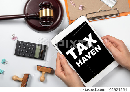 Tax Haven. Illegal, money laundering, transactions and business concept 62921364