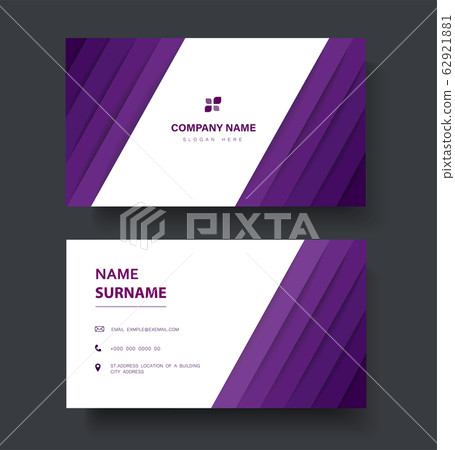 modern purple lines double sided business card template vector eps10 modern purple lines double sided business card template vector eps10 62921881