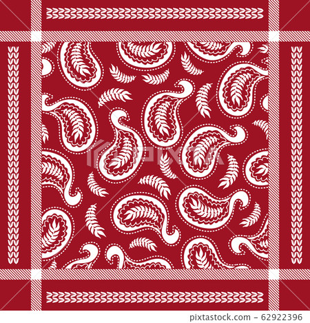 Abstract gramed pattern with paisley elements. 62922396