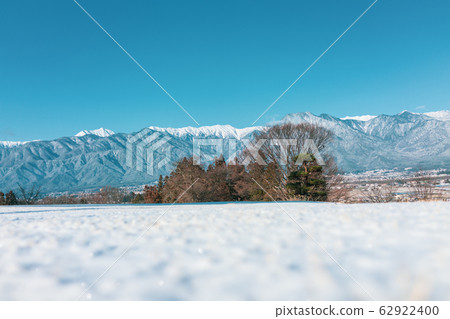 雪景：北阿爾卑斯山：北安umi郡池田安mino野市 62922400