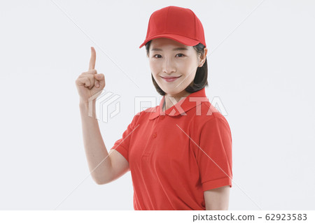 Portrait of young woman and man, part timer and owner 120 62923583