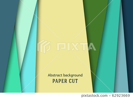 Abstract geometric background in paper cut style. 62923669