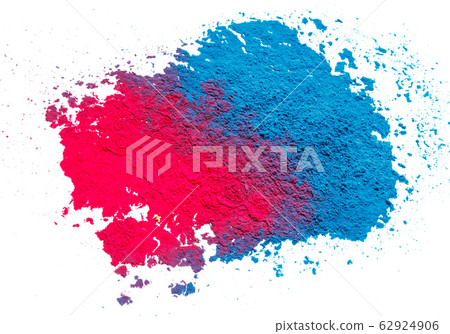 Colorful traditional powder with Holi sign, isolated on white, Hindu spring Holi Festival. Indian traditional spring color Festival Colorful traditional powder with Holi sign, isolated on white, Hindu spring Holi Festival. Indian traditional spring color Festival 62924906