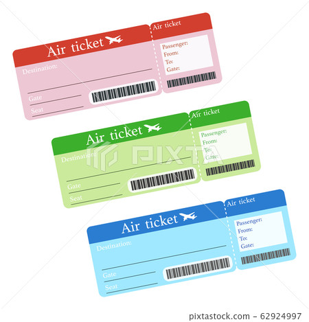 Air ticket (3 color set) 62924997