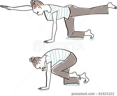 Stretching yoga exercise woman 62925222