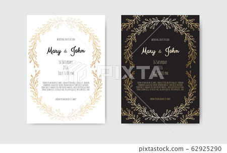 Vector floral design card. Greeting, postcard wedding invite template. Vector floral design card. Greeting, postcard wedding invite template. 62925290
