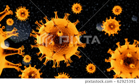 3D illustration of virus 1 3D illustration of virus 1 62925391