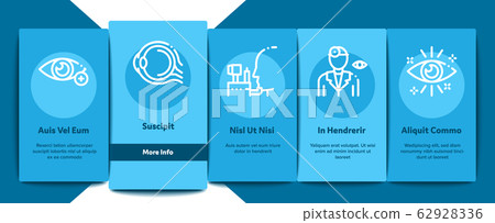 Optometry Medical Aid Onboarding Elements Icons Set Vector Optometry Medical Aid Onboarding Elements Icons Set Vector 62928336