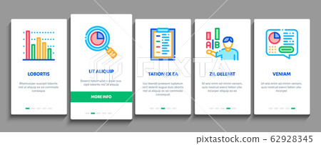 Statistician Assistant Onboarding Elements Icons Set Vector 62928345
