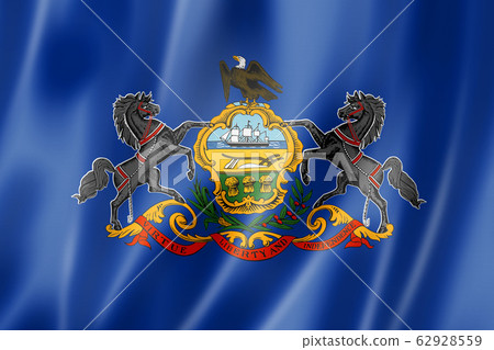 Pennsylvania flag, USA 62928559