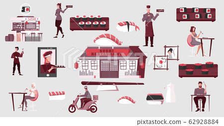 Sushi People Flat Set Sushi People Flat Set 62928884