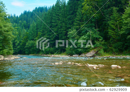 landscape, beautiful view of mountain river in landscape, beautiful view of mountain river in 62929909
