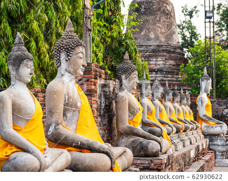 Thailand Ayutthaya Ruins Wat Yai Chai Mongkol Thailand Ayutthaya Ruins Wat Yai Chai Mongkol 62930622