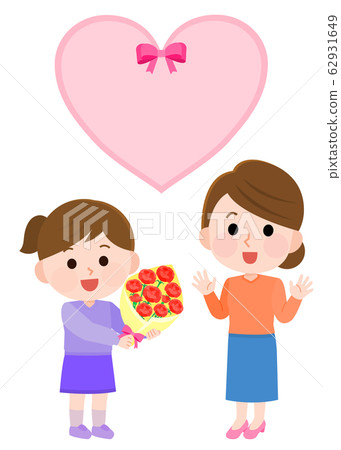 Mothers day, girl, carnation 62931649
