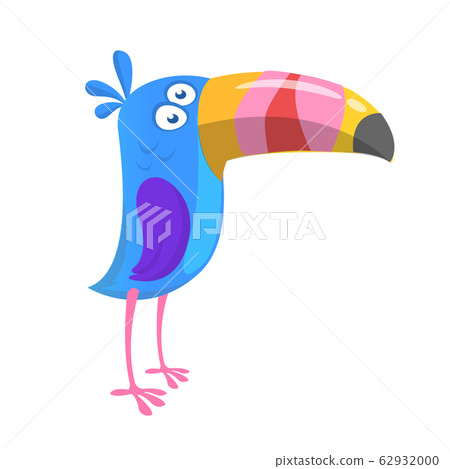Funny cartoon toucan. Vector isolated Funny cartoon toucan. Vector isolated 62932000