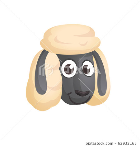Cartoon sheep character. Vector icon of a cute 62932163