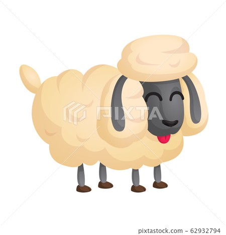 Cute cartoon sheep. Farm animal vector Cute cartoon sheep. Farm animal vector 62932794