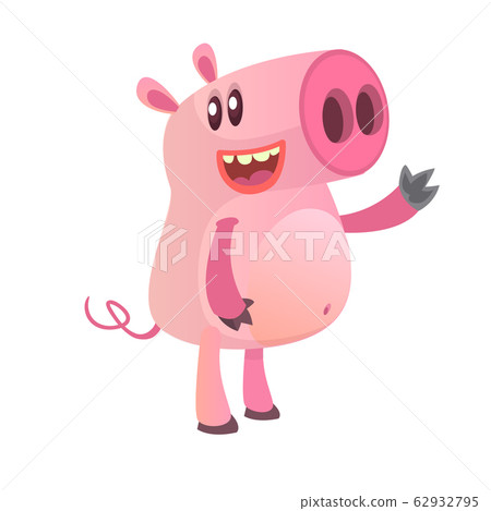 Happy cartoon pig Happy cartoon pig 62932795