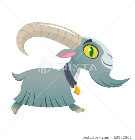 Cute cartoon goat running Cute cartoon goat running 62932802