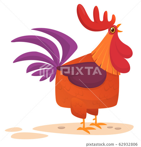 Fat cartoon rooster. Fat cartoon rooster. 62932806