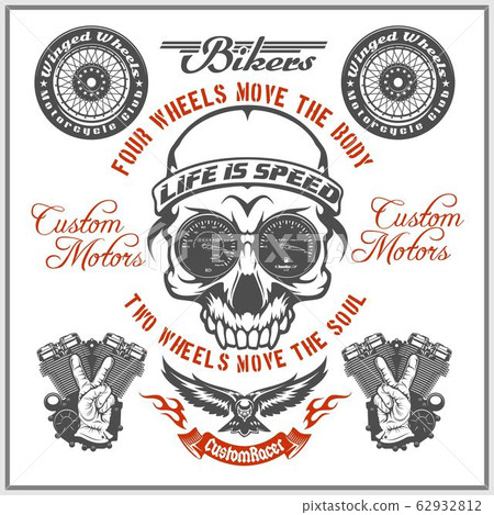 Vintage Motorcycle label, Retro chopper bike Vintage Motorcycle label, Retro chopper bike 62932812