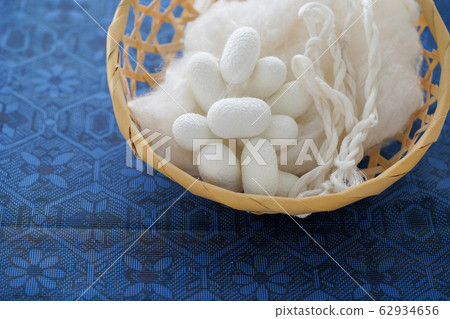 Kinu silkworm Mayu raw silk cotton Kinu silkworm Mayu raw silk cotton 62934656