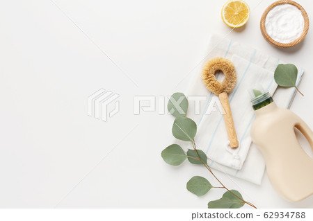 Flat lay composition with bio natural cleaners 62934788