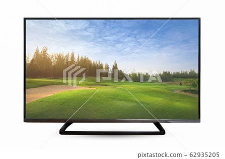 Television monitor in nature view isolated on Television monitor in nature view isolated on 62935205