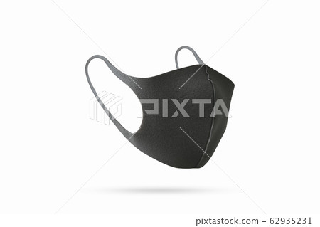 Black Face Mask Protection isolated on white Black Face Mask Protection isolated on white 62935231