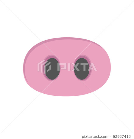 Pig nose icon flat style. Vector eps10 62937413