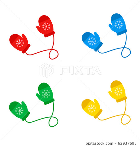 Mittens icon isolated on white back. Eps10 Mittens icon isolated on white back. Eps10 62937693