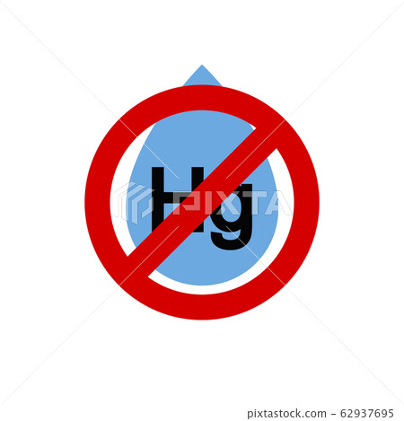 Mercury free icon. Stop sign. Vector eps10 Mercury free icon. Stop sign. Vector eps10 62937695