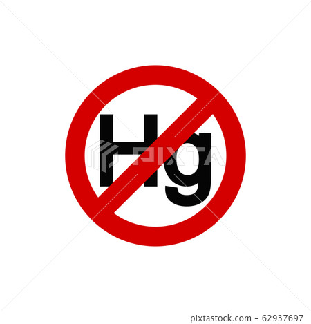 Mercury free icon. Stop sign. Vector eps10 Mercury free icon. Stop sign. Vector eps10 62937697