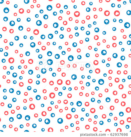 Handset and heart like seamless pattern. Vector Handset and heart like seamless pattern. Vector 62937698