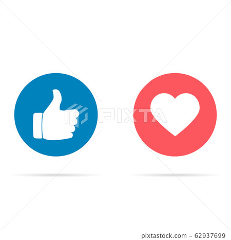 Handset and like sign with shadow. Vector Handset and like sign with shadow. Vector 62937699