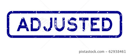 Grunge blue adjusted word square rubber seal stamp 62938461