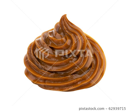 Boiled condensed milk isolated on white background Boiled condensed milk isolated on white background 62939715