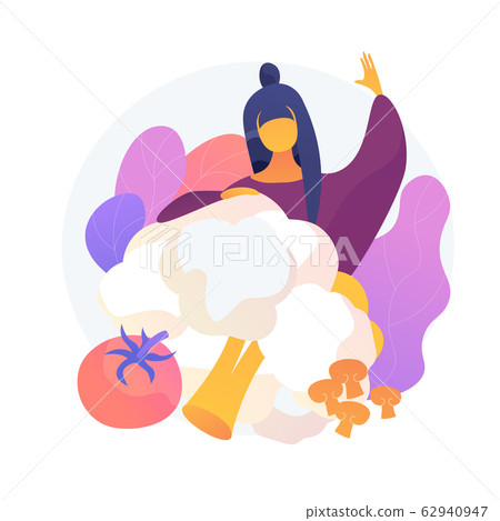 Fresh organic vegetables, vegetarian diet vector concept metaphor. Fresh organic vegetables, vegetarian diet vector concept metaphor. 62940947