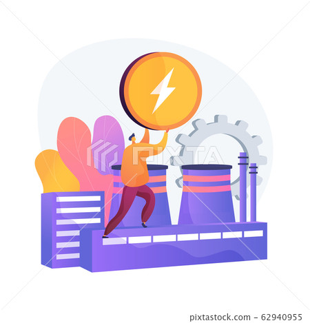 Power plant, electric industry, energy production vector concept metaphor. Power plant, electric industry, energy production vector concept metaphor. 62940955
