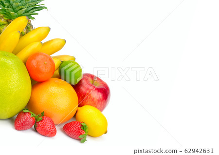 Fruits isolated on a white background. Free space Fruits isolated on a white background. Free space 62942631