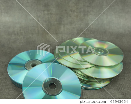 Two small stacks of recordable CD blanks 62943664
