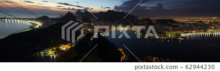 Night panorama of Rio de Janeiro city, Brazil 62944230