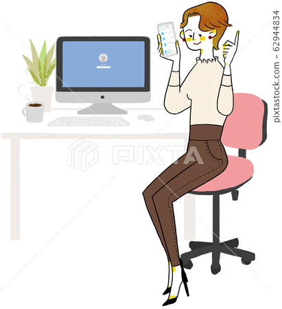 智能手機的快捷方式女人 智能手機的快捷方式女人 62944834